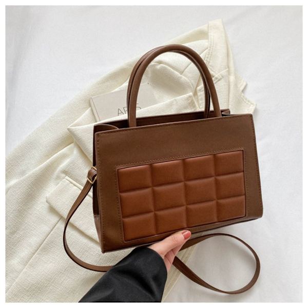 Enkel Skulder Underarm Bag Liten Firkantet Bag KAFFE coffee