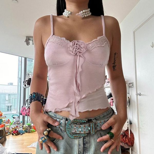 Naisten Crop Topit Bralette Vest PINK S Pink S
