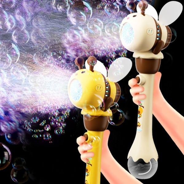 Bubbelblåsande Stick Automatisk Bubbelmaskin GUL yellow