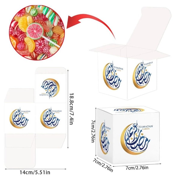 6st EID Mubarak presentförpackning Godispåsar STIL 1 STIL 1 Style 1