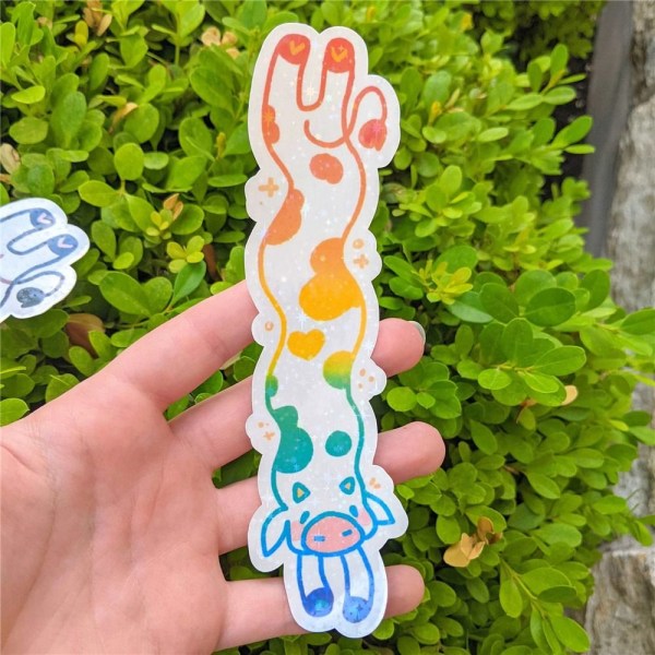 7 Stk Sparkly Cow Bogmærker Læsebogmærker Rekorddelere 7pcs