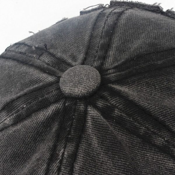 Kirjonta Baseball-lippikset Distressed Hole Haalistuneet hatut HARMAA grey