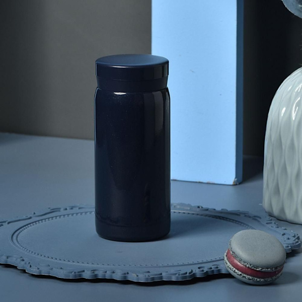 Vandflaske i rustfrit stål Slank isoleret termisk vand black 280ml-280ml