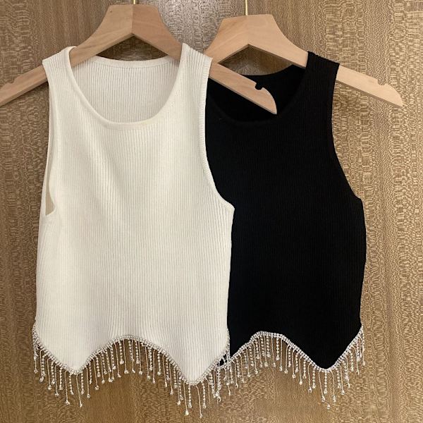 Tank Top Ermeløs Topp HVIT White