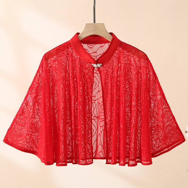 Rose Jacquard polyesterihuivit aurinkosuojahuivi VALKOINEN White