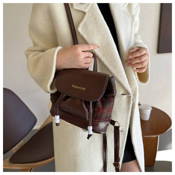 Rejsetaske Bucket Skoletaske BRUN brown