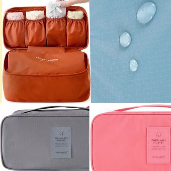 Alusvaatteet Säilytyslaukku Vaatteet Housut Rintaliivit Organizer ROSE RED Rose Red