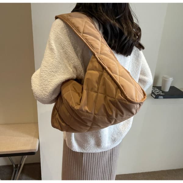 Skuldertasker Quiltede Muleposer KAKI Khaki
