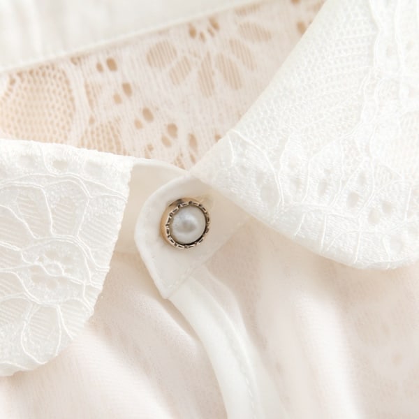 Rose Jacquard polyesterihuivit aurinkosuojahuivi VALKOINEN White