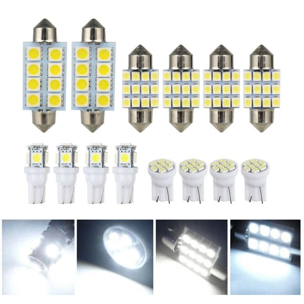 14 stk. Bil Indvendig Lys Nummerplade Lampe Indvendig Pære Sæt