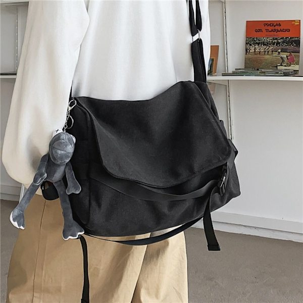 Nylon Crossbody Bag Messenger Laukut RUSKEA, RIIPPUUS brown with pendant-with pendant