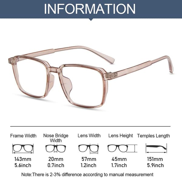 Antirefleksbriller Oversized Briller ROSA pink
