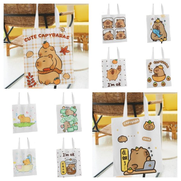 Kangaskassi Sarjakuva Capybara Tote 2 2 2