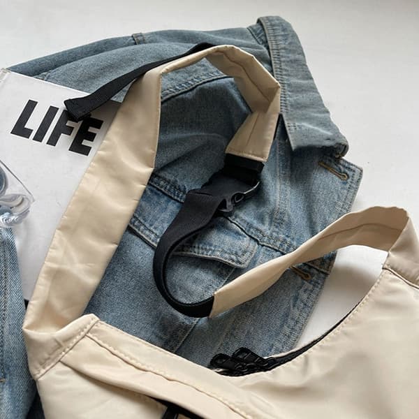 Fasjonabel Skulderveske Messengerbag KHAKI khaki