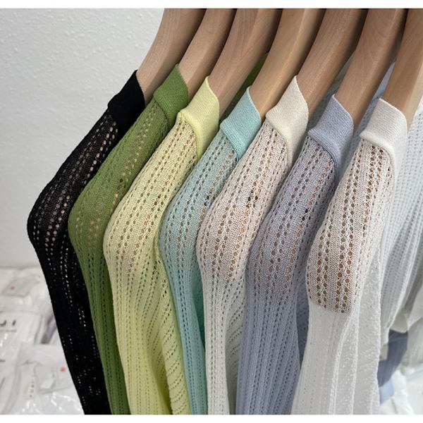 Stickad Cardigan Is Sidensjal APRIKOS Apricot