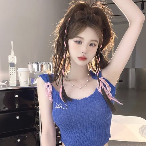 Sweet Sling Crop Top BLÅ Blue