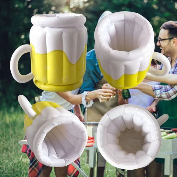 Summer Party Bucket Cup Holder Oppustelig Pool Float Beer Style 1