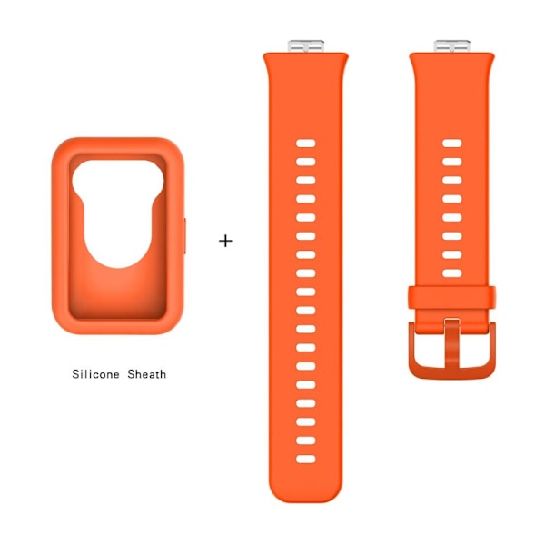 Vaihtorannekellon silikoniranneke ORANSSI Orange