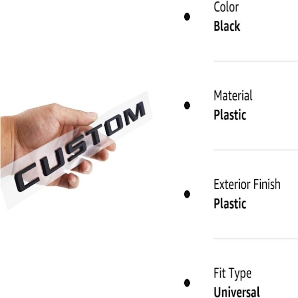 CUSTOM Bogstaver Emblemer Badge 3D Bil Bumper Badge Stickers Bil