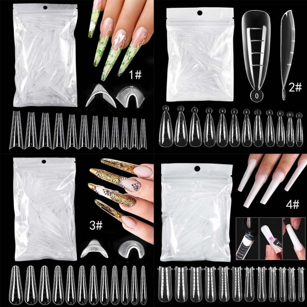 120st/påse Nail Dual Form False Nail Tips 02-120PCS/BAG 02-120PCS/BAG