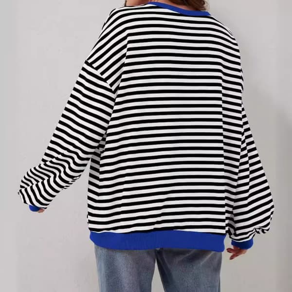 Oversized sweatshirt til kvinder, langærmet skjorte, PINK L pink L