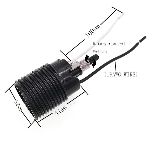 E26 Bakelite Fixture Socket Kierre lamppukanta kytkimellä 1pc