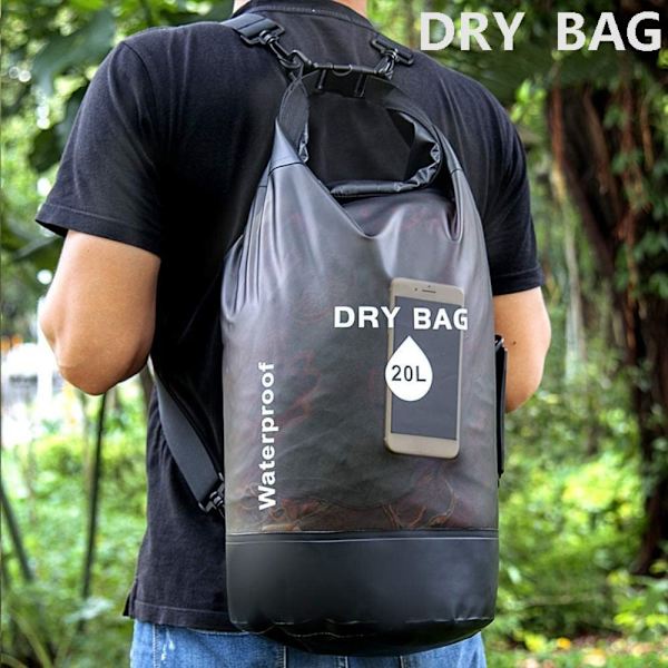 Dry Bag Bucket Bag SVART 10L 10L Black 10L-10L