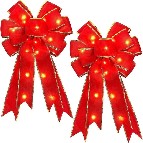 2 stk. Store Julebues Trætop Ornament Julebue