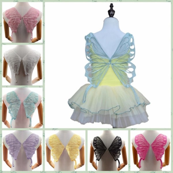 Organza Butterfly Wings Patch 3D Wings Patch SORT Black