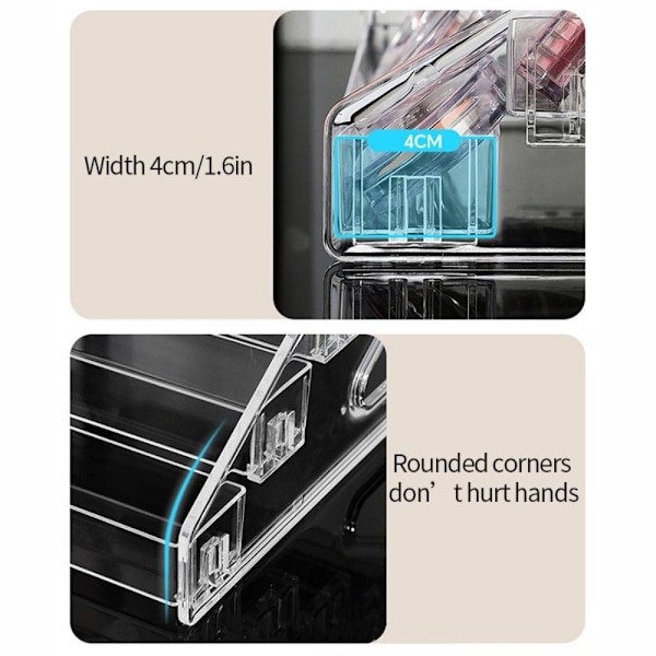Transparent displaystativ Akryl opbevaringsstativ L L