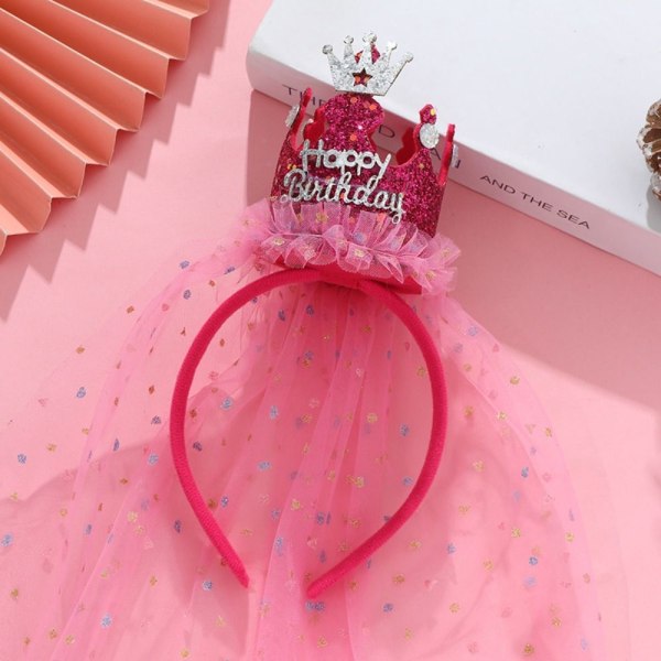 Söta pannband Crown Hat ROSE RED TYP A TYPE A Rose Red Type A-Type A