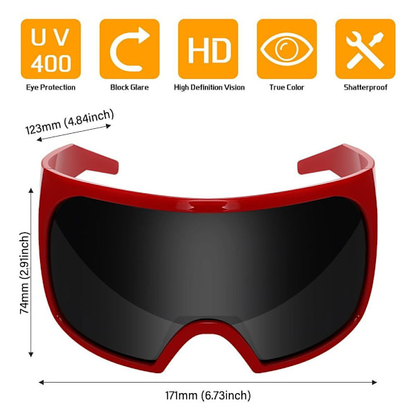 Wrap Around Solbriller Oversized Shades HVIT HVIT White