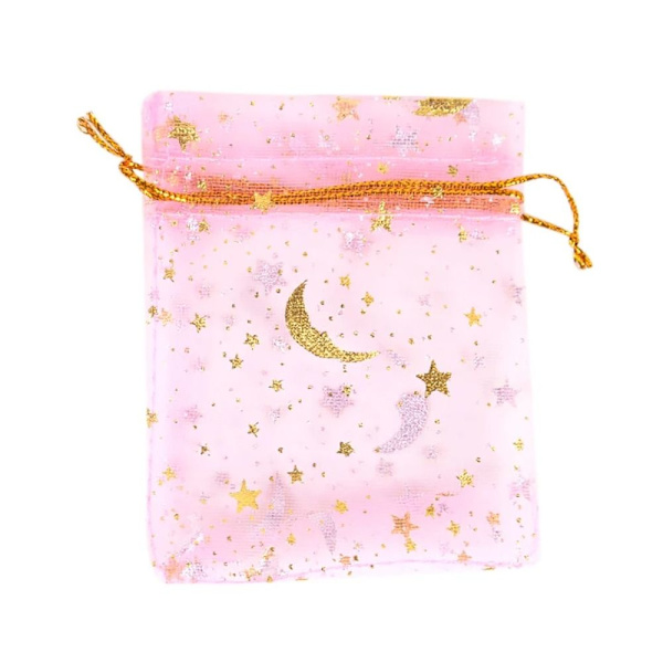 50st Organzapåsar Presentförpackning Berlock Smyckespåse ROSA Pink