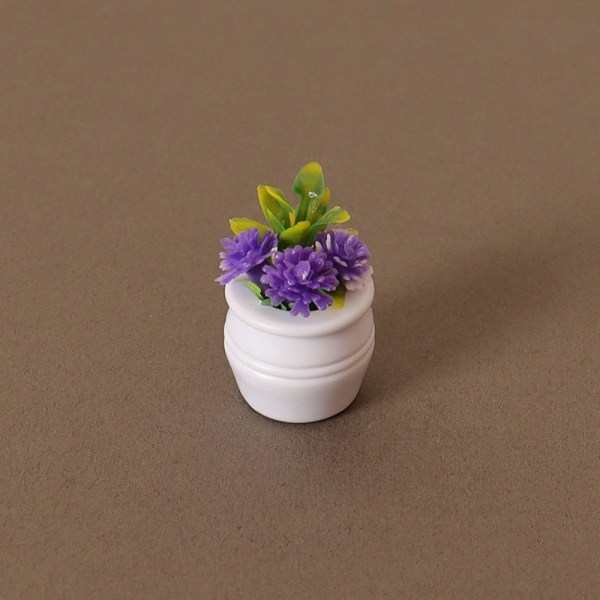 Dukkehus Miniature Plastic Simulation Vase LILLA Purple