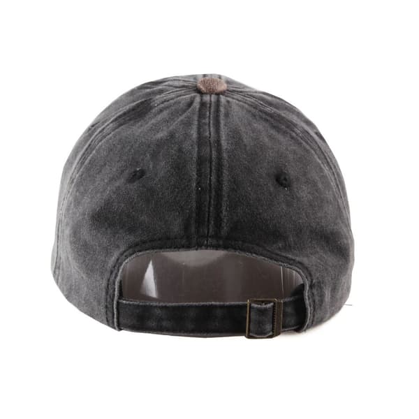 Broderade Basebollkepsar, Sliten och Blekt, SVART black