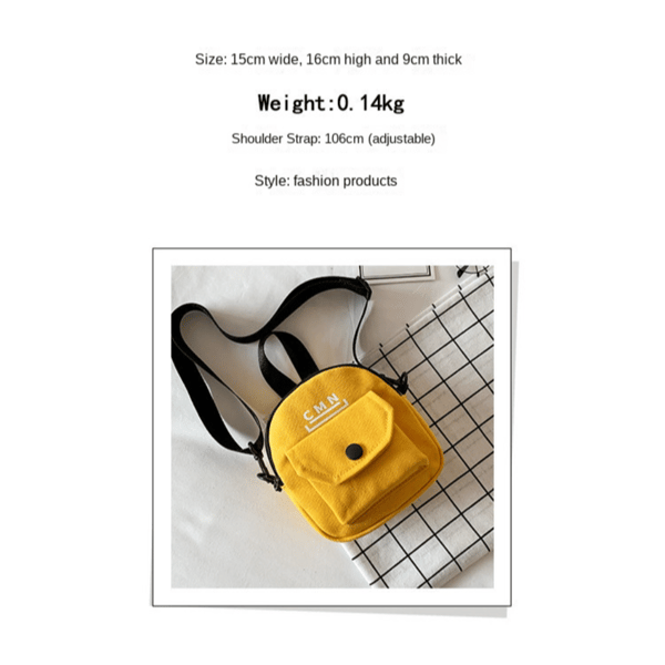 Skulderveske Messenger Bag GUL Yellow