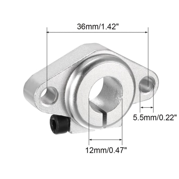 4st linjär rörelseskena klämstång Rail Guide Support 12MM 12mm