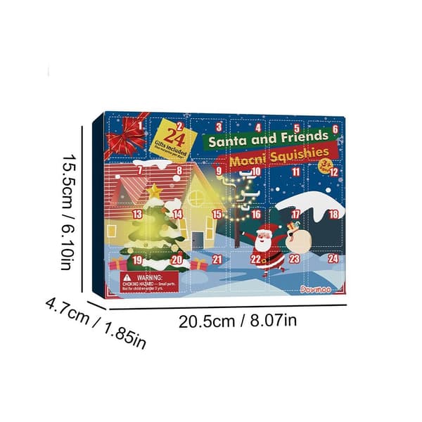 24 stk Julekalenderboks Snemand Mochi Dyr