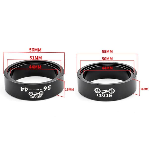 Konisk rørramme styrelageradapter RØD 55-44MM Red 55-44MM
