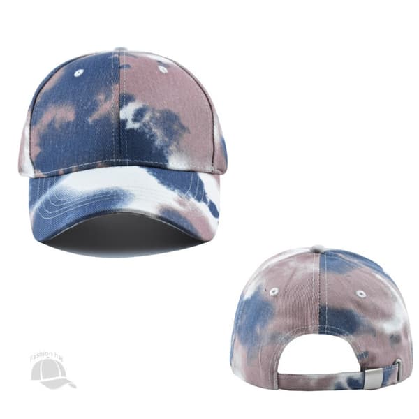 Baseballcaps Batikkfarget Solhatt HVIT White