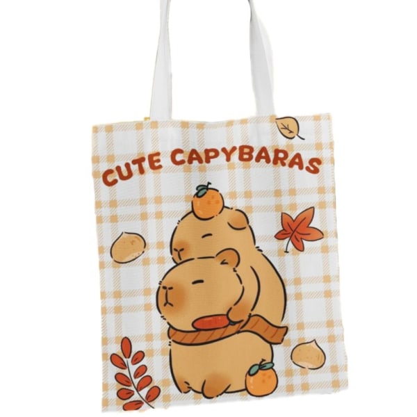 Canvasväska Tecknad Capybara Tote 1 1 1
