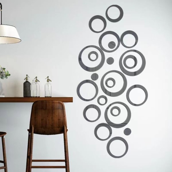 24 stycken/72 stycken 3D Circle Wall Stickers Heminredning 3 3 3