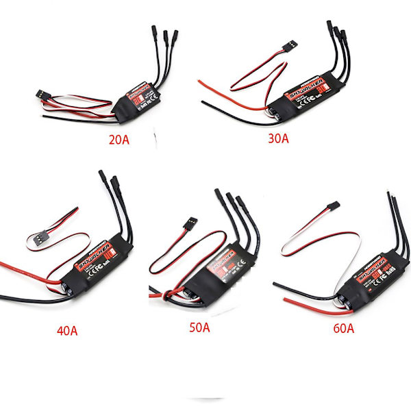 1 stk børsteløs ESC elektronisk hastighedsregulator 60A 60A 60A