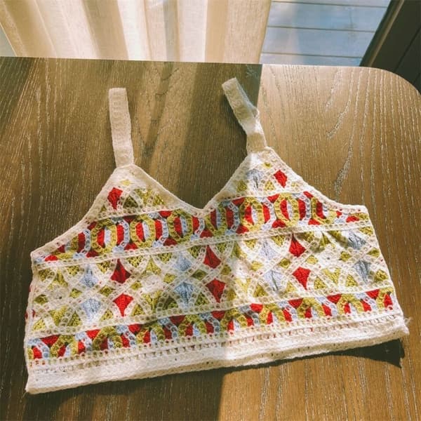 Uthult Camisole Hekleblomst Uthult Stropp BLÅ Blue