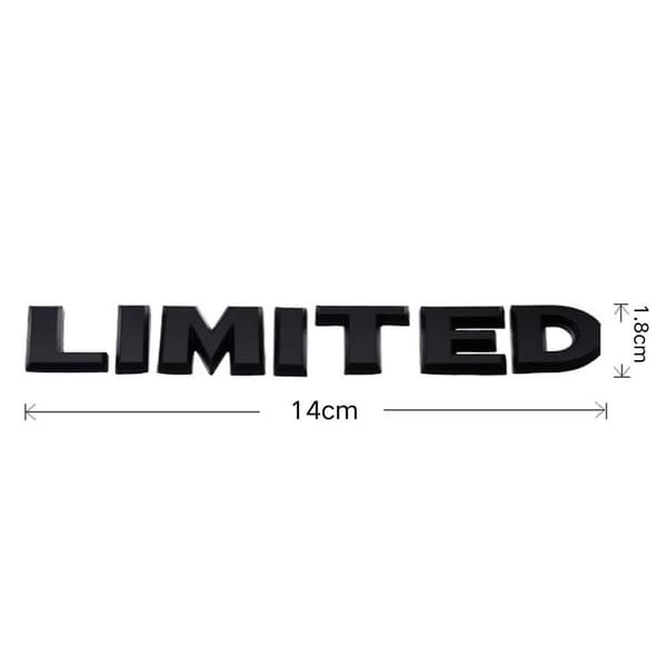 2 kpl Limited-embleemit ABS-autotarrat