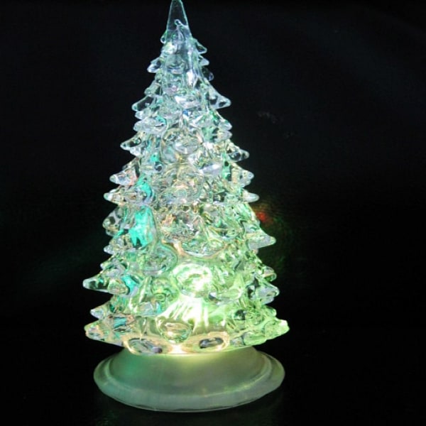 2 stk 15 cm farverigt juletræ juletræ LED natlys 15x6.5x6.5cm