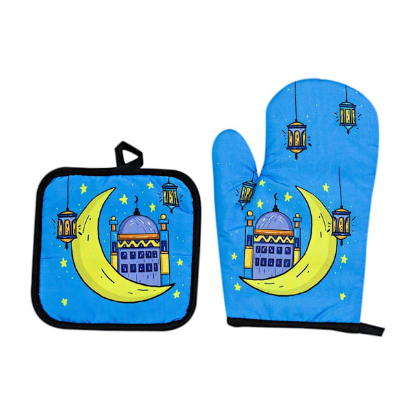 Bagning Anti-Hot Handsker Eid Mubarak Ovnhandsker STYLE G STYLE G