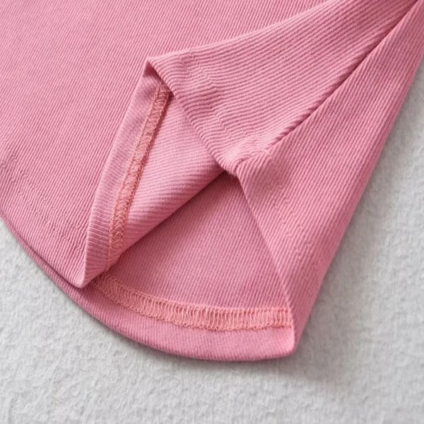 Kvinder sommer rullekrave T-shirts uden ærmer Toppe PINK L pink L