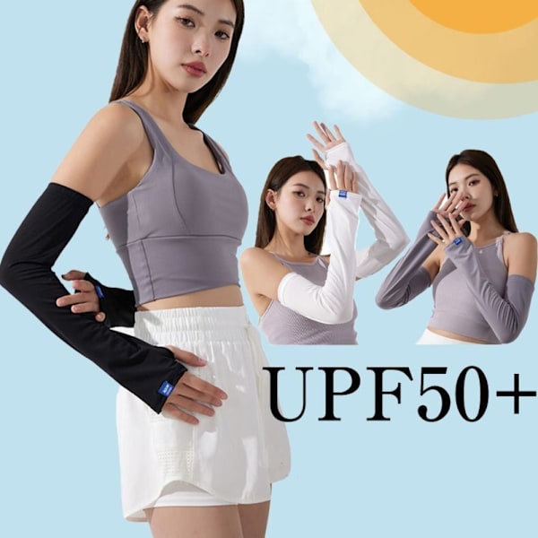 Solcreme Armærmer Ice Silk Sleeve GRÅ Gray
