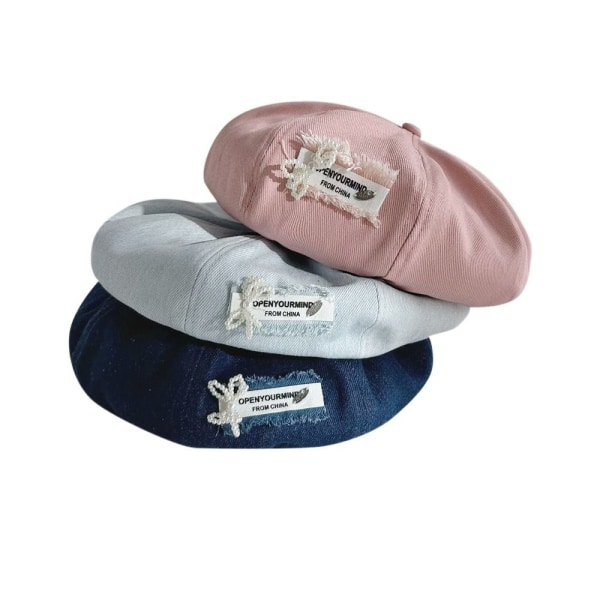 Baret Hat Denim Hat PINK ONE SIZE Pink One Size